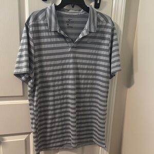 Nike Men's Polo Shirt in Gray Stripes